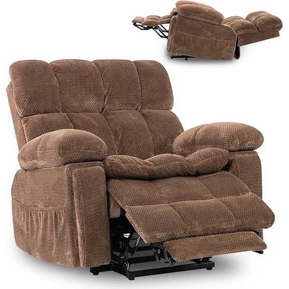 Oversized Recliner Chair with Massage Heat USB Cup Holders