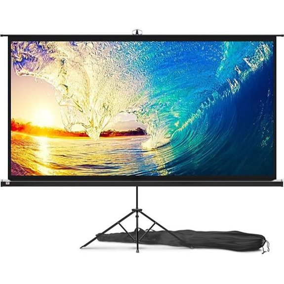 100-Inch Indoor/Outdoor Projector Screen with Stand