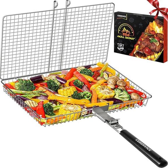 Extra Large Stainless Steel Grill Basket for Camping
