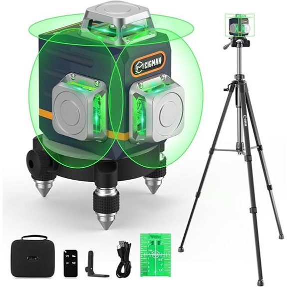 laser level with tripod