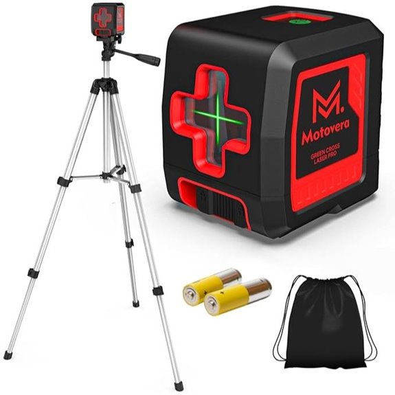 Laser Level with Tripod and Brightness Adjustment
