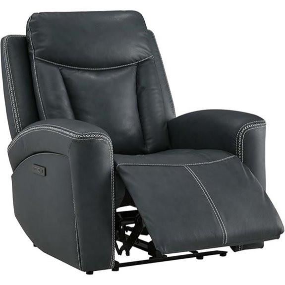 CHITA Leather Power Recliner with USB and Headrest
