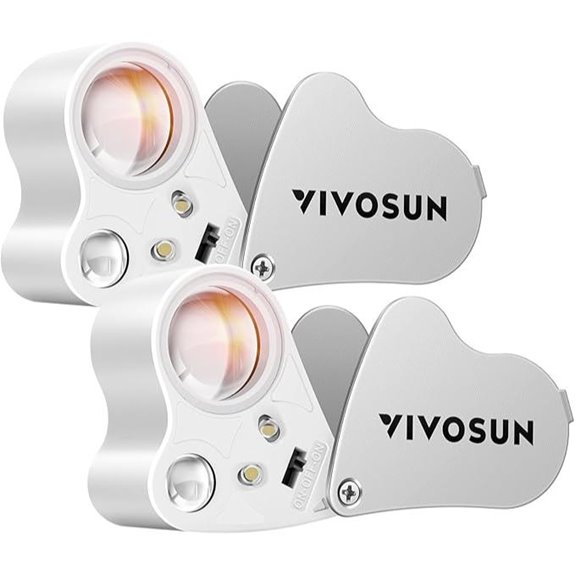 VIVOSUN 2-Pack Illuminated Jewelry Loupe with LED