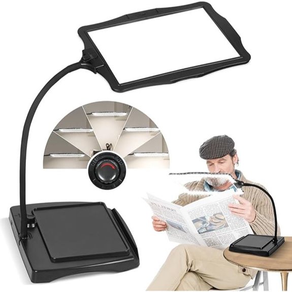 Magnifying Glass with Light Stand 50 LEDs Hands-Free