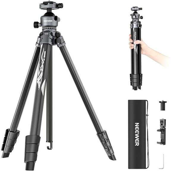 LITETRIP LT07 Aluminum Travel Tripod with Phone Holder