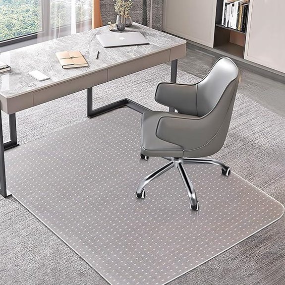 Clear Office Chair Mat for Low Carpeted Floors