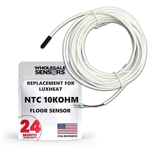 LuxHeat Floor Sensor NTC 10k 20ft Probe USA-made
