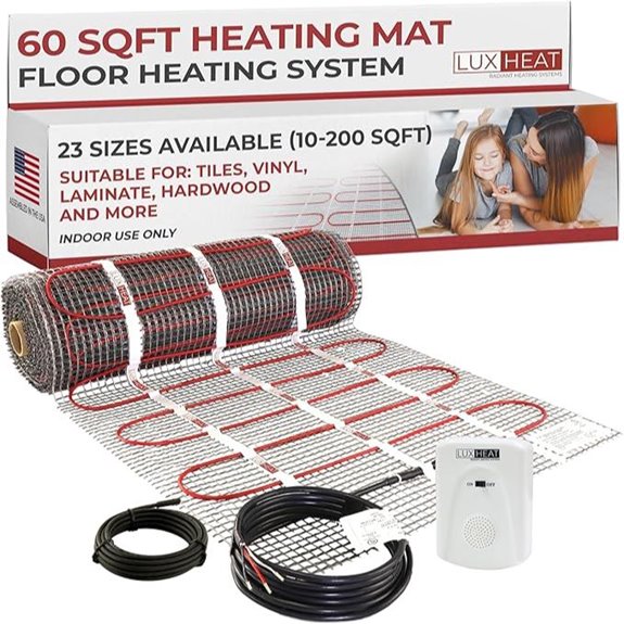 LuxHeat 60sqft Floor Heating Mat Kit