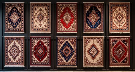 luxury rug sample displays