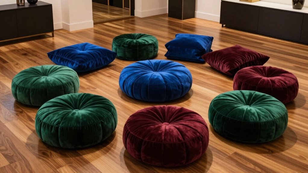 luxury velvet floor cushions