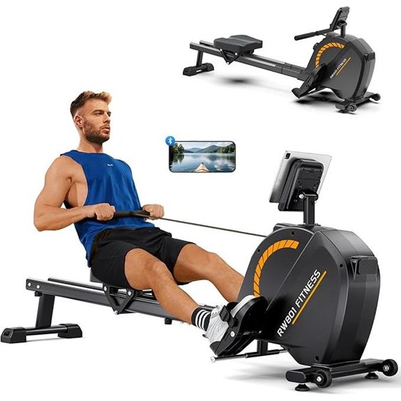 Dripex Magnetic Rowing Machine with Bluetooth and LCD