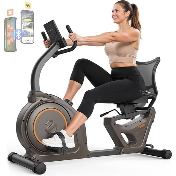 Niceday Magnetic Recumbent Exercise Bike with App