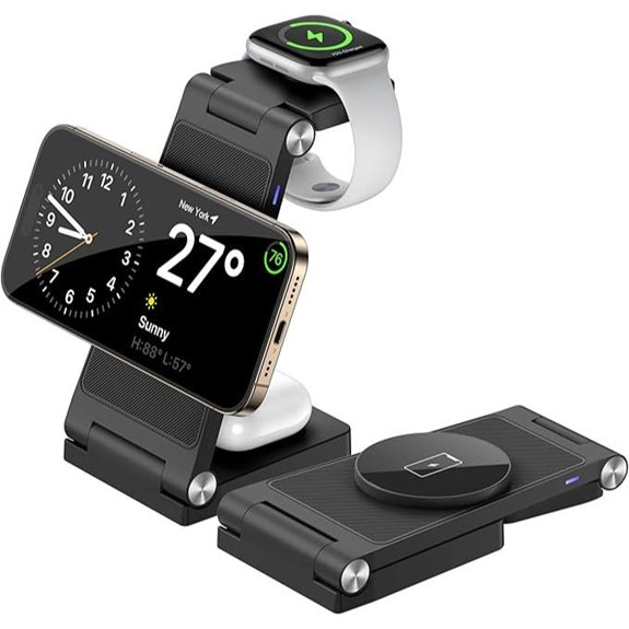 Magnetic 3-in-1 Wireless Charger Station with Adapter