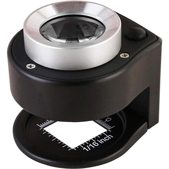 30X Loupe Magnifier with Light and Folding Scale