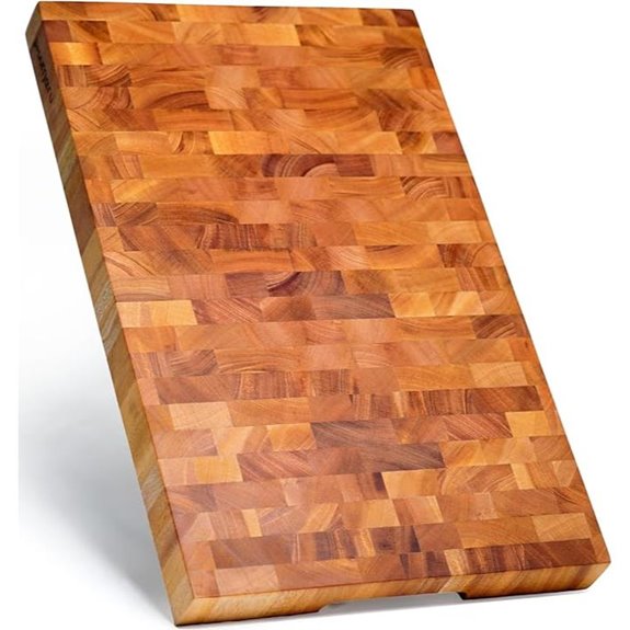Shumaru Mahogany End-Grain Cutting Board with Handles