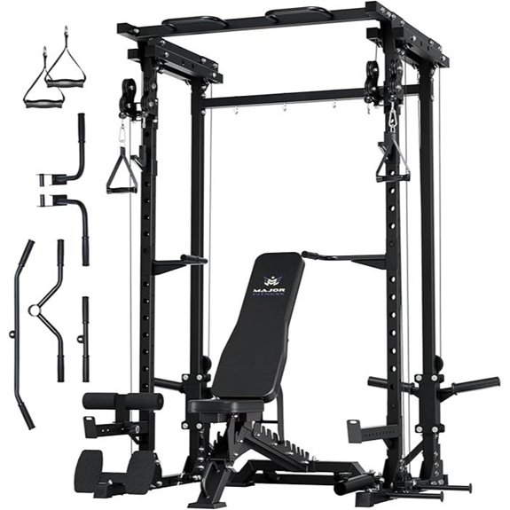 MAJOR FITNESS Drone3 Power Rack with Pulley System