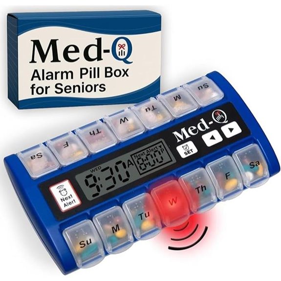 Digital Pill Box with Alarms and Flashing Lights