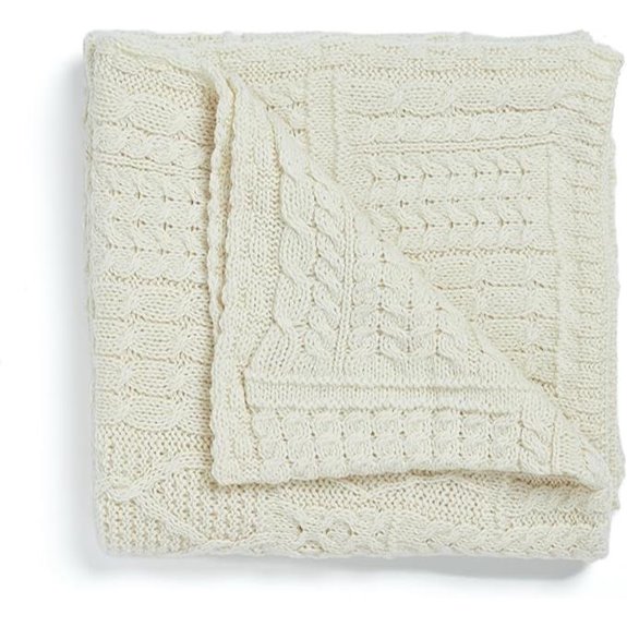 Aran Woollen Mills Patchwork Merino Wool Blanket