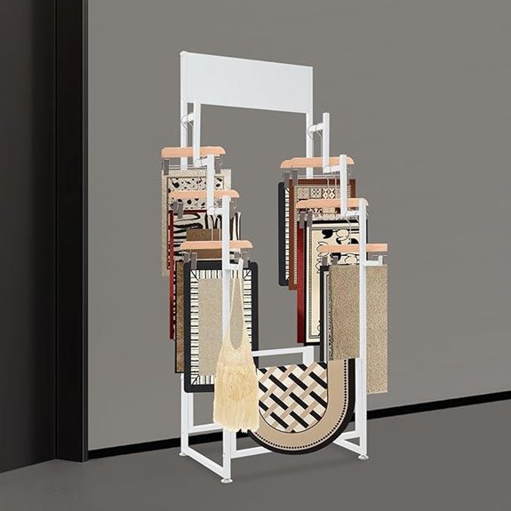 Metal Carpet Sample Display Rack for Retail Stores