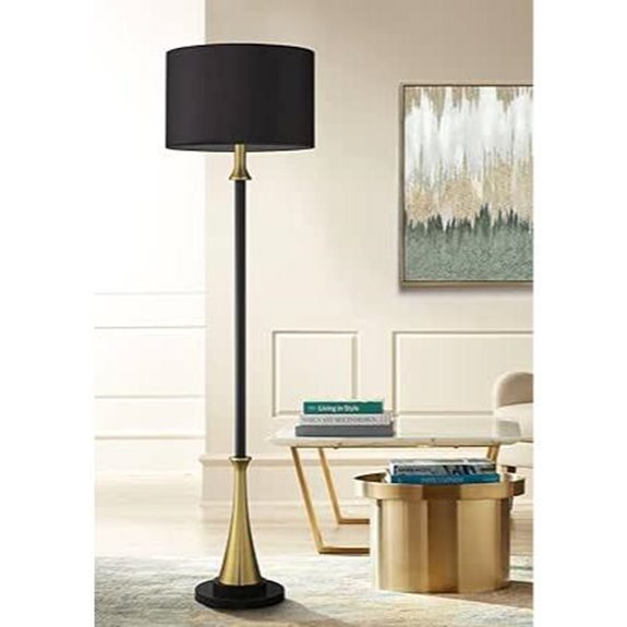 Possini Euro Burbank Mid-Century Floor Lamp with Dimmer