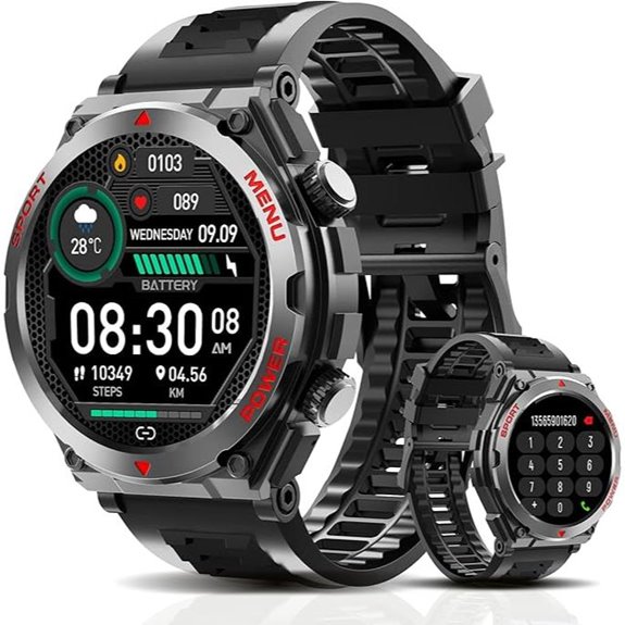 Military Smart Watch with Heart Rate & Call Features