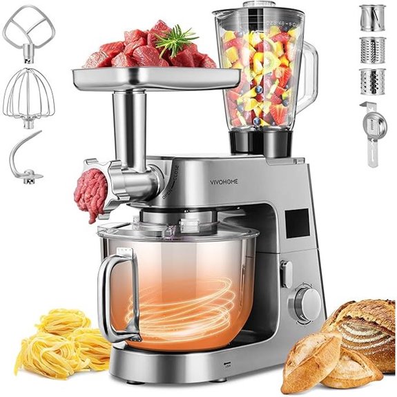 VIVOHOME 9-in-1 Multifunctional Kitchen Stand Mixer