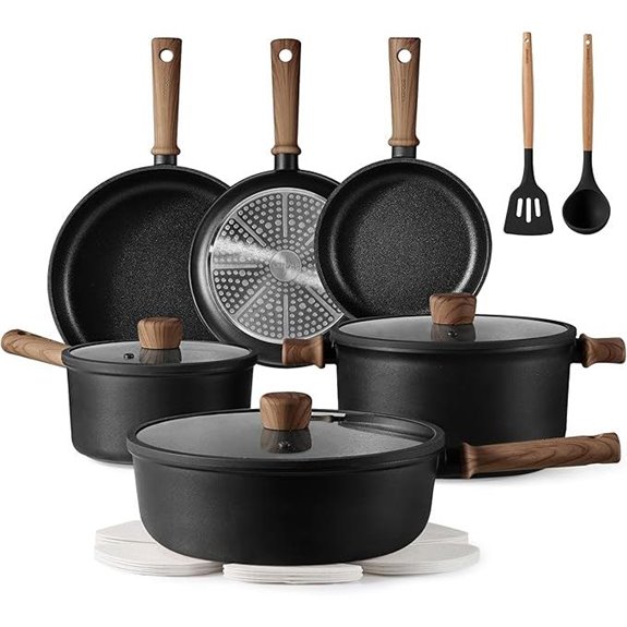nonstick 16 piece cookware set