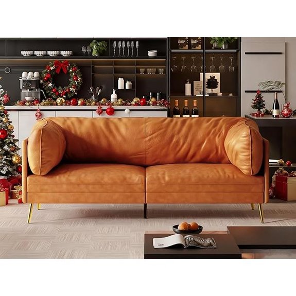 Vesgantti 73 Mid-Century Modern Couch Orange