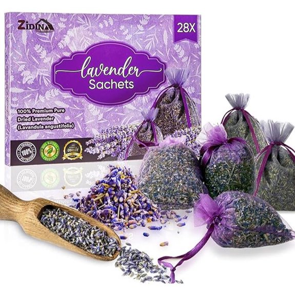 28 Pack Organic Lavender Sachet Bags for Drawers