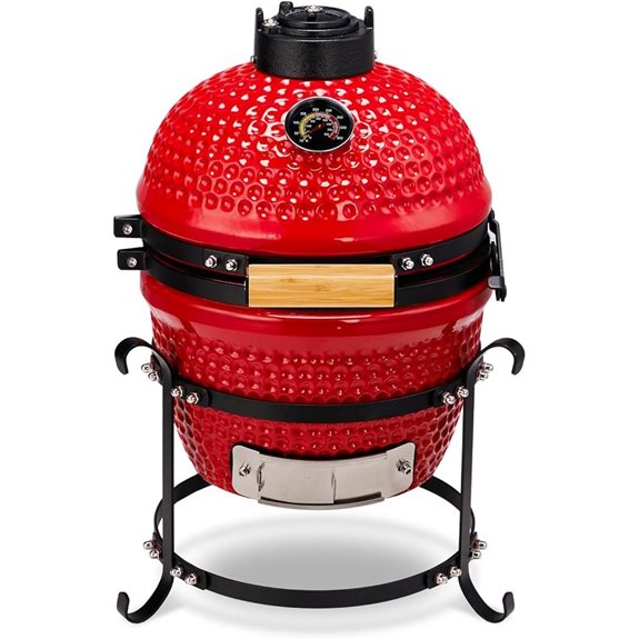 Outvita 13 Round Kamado Charcoal Grill with Thermometer