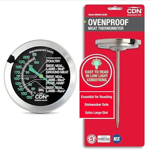 CDN Glow Dial Ovenproof Meat Thermometer