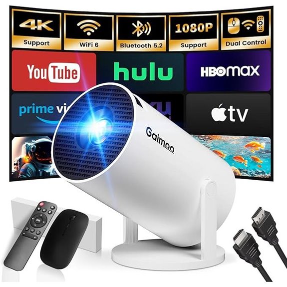 Mini WiFi Bluetooth 4K Projector with Auto Keystone
