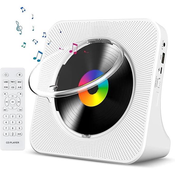 Gueray Portable Bluetooth CD Player with FM and USB