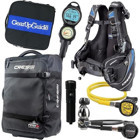 Cressi Travelight Scuba Diving Package with Torch