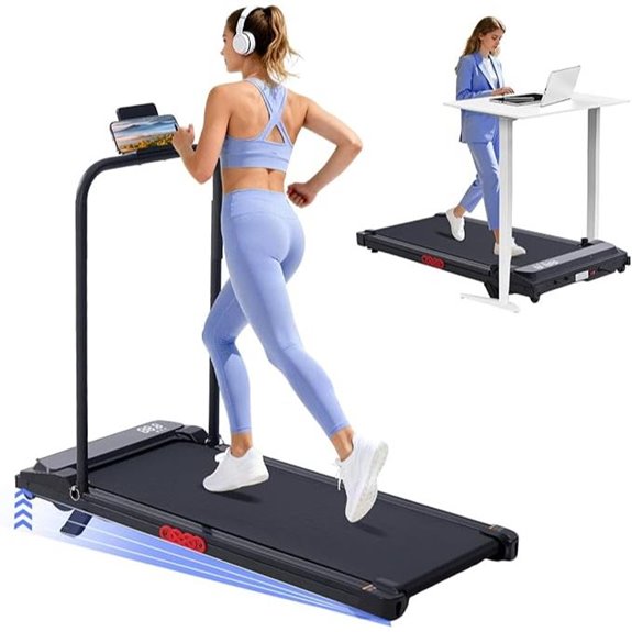 portable inclined foldable treadmill