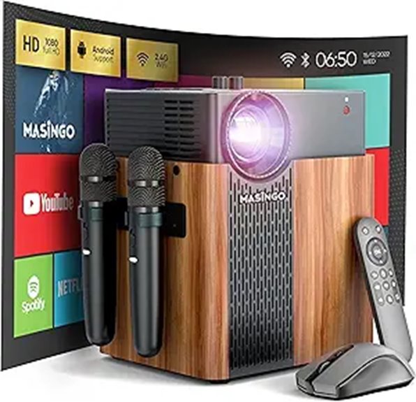 portable karaoke projector system