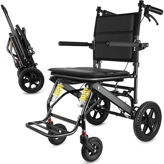 Ultra-Light Folding Wheelchair with Bag for Travel