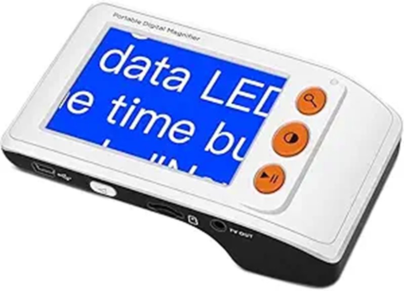 portable magnifier with screen