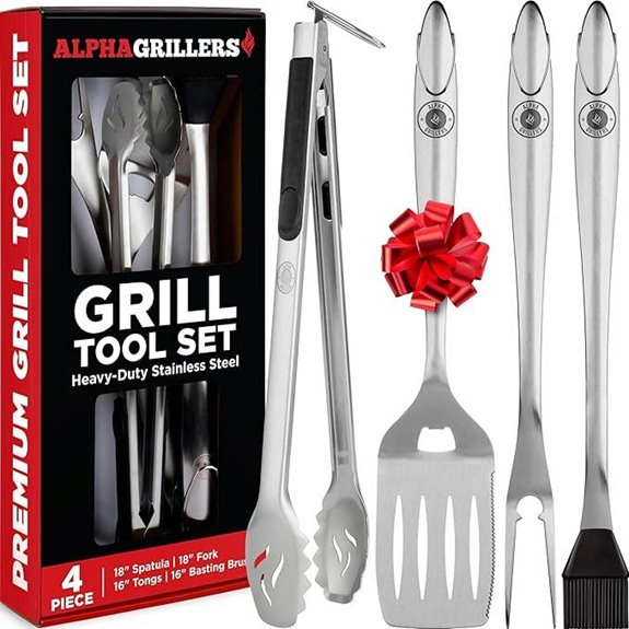 Alpha Grillers BBQ Grill Tools Set for Men