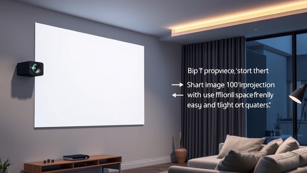 projection distance and clarity