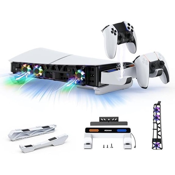 NexiGo PS5 Slim Stand with Charger and Cooling