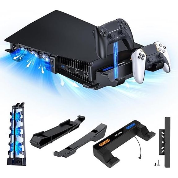 NexiGo PS5 Stand with Charging and Cooling