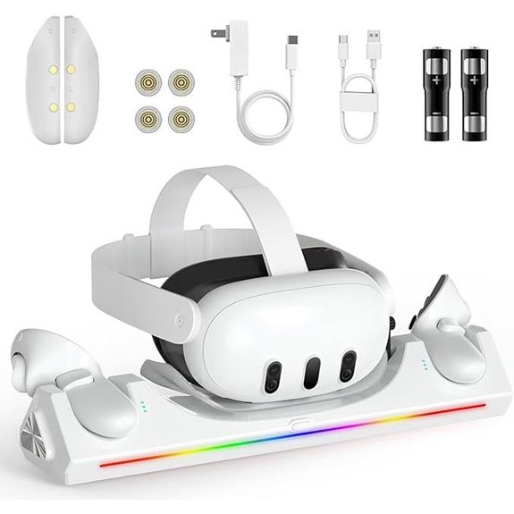 Oculus Quest 3 Magnetic Charging Dock with Batteries