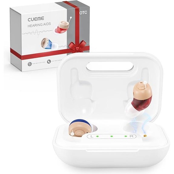 CUEME Rechargeable Hearing Aids with Portable Charger