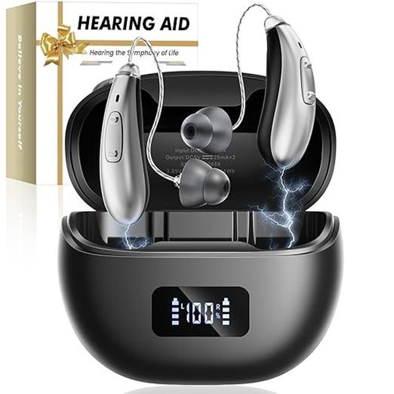 Rechargeable Hearing Aids with Noise Cancelling & Volume Control