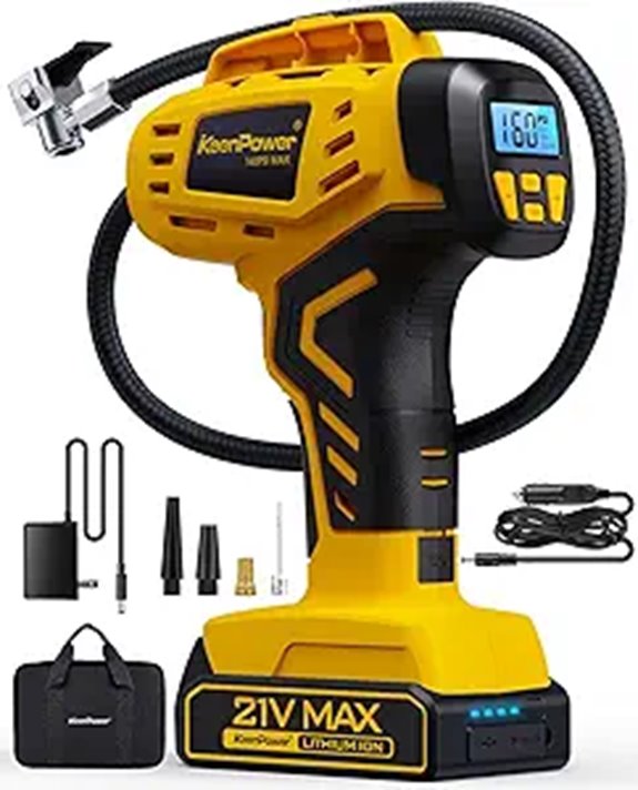 rechargeable portable tire inflator