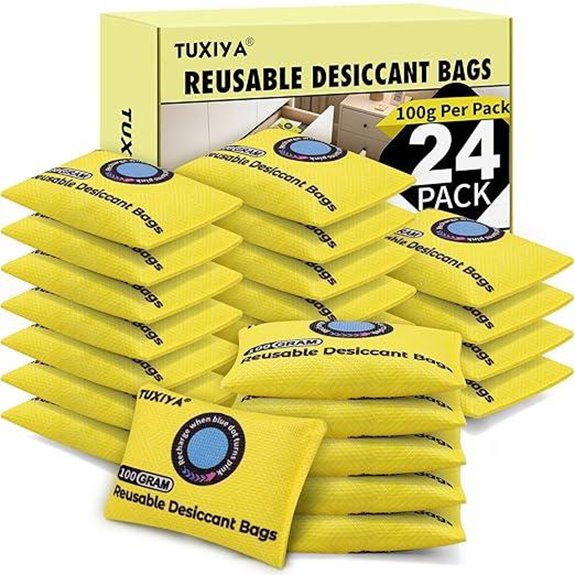 Rechargeable Silica Gel Desiccant Packets (24 Pack)