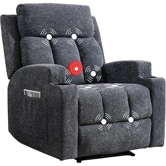 CANMOV Manual Recliner Chair with Massage & Heat