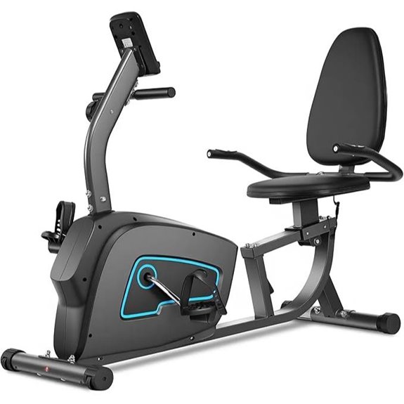 Recumbent Exercise Bike with Heart Rate & Holder