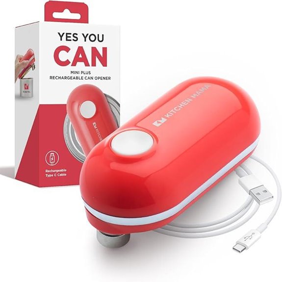 Kitchen Mama Mini Plus Electric Can Opener (Red)